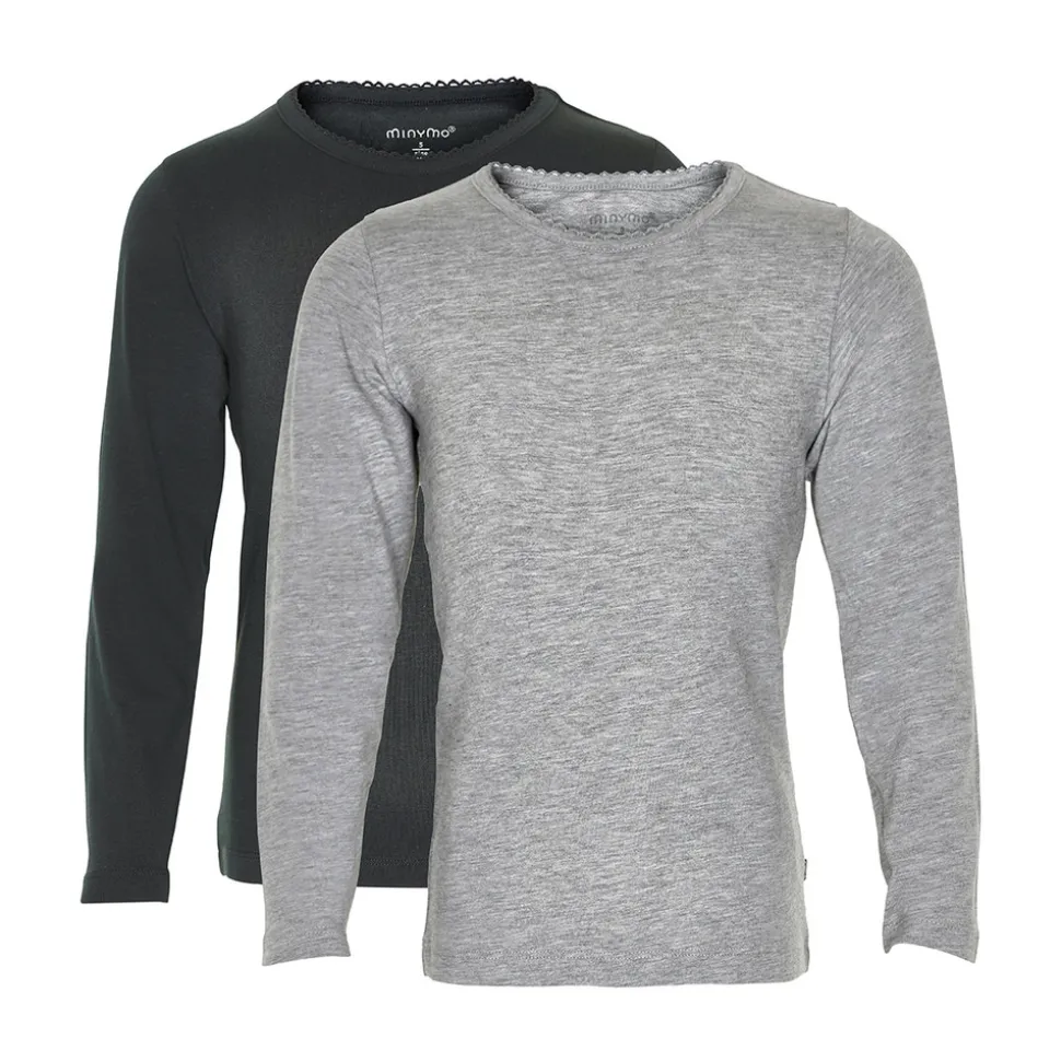 2 Pak Basic Bluser - grey/black- 193