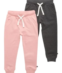 2 Pak Basic Sweatbuks - Lyserrød/Mørkegrå/568