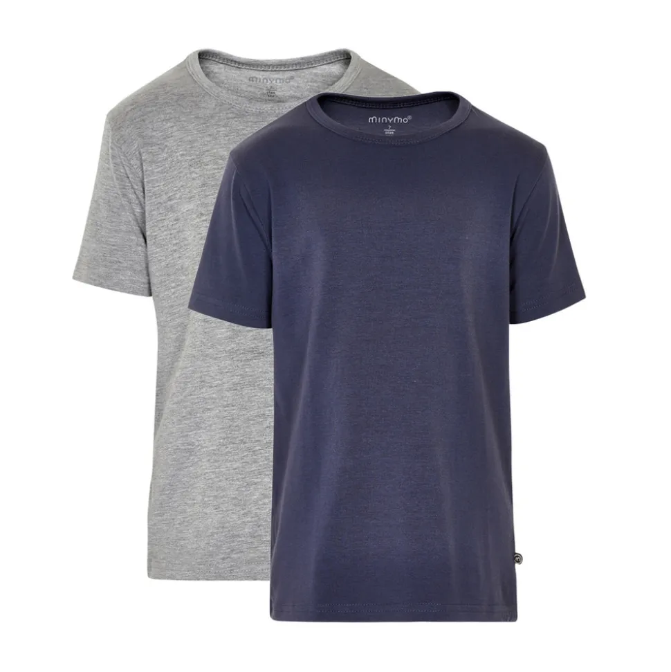 2 Pak Basic T-Shirts - Navy 778