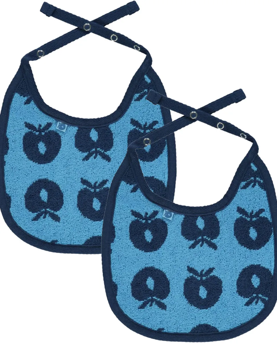 2 pak lille hagesmæk med æbler - Blue grotto