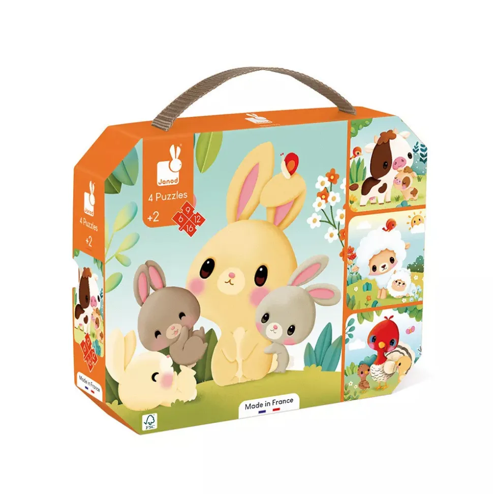 5 Progressive Farm Animal Puzzles 6-9-12-16 pcs