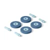 4 x Foam wheels Deep Blue / Sky Blue