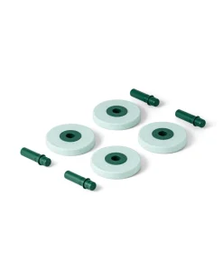 4 x Foam wheels Ocean Mint / Forest Green