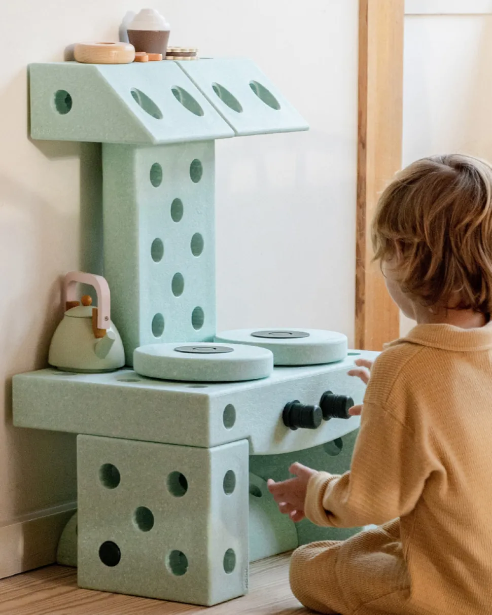 4 x Foam wheels Ocean Mint / Forest Green