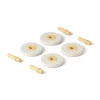 4 x Foam wheels Sand Grey / Honey Yellow
