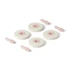 4 x Foam wheels Sand Grey / Soft Rose
