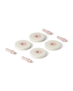 4 x Foam wheels Sand Grey / Soft Rose