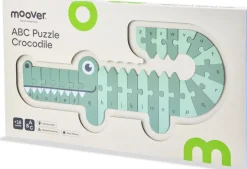 A, B, C krokodille puslespil i grøn