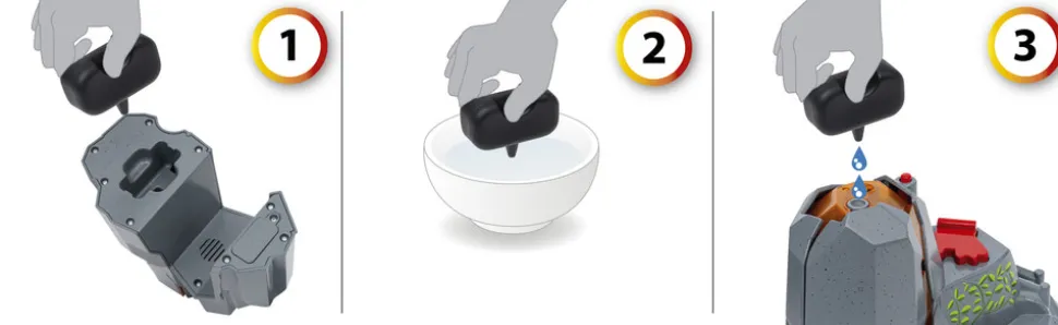 Aktiv vulkan med dinosaurer - FSC®