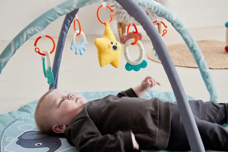 Aktivitetsstativ m. 5 stykker legetøj - ZOO