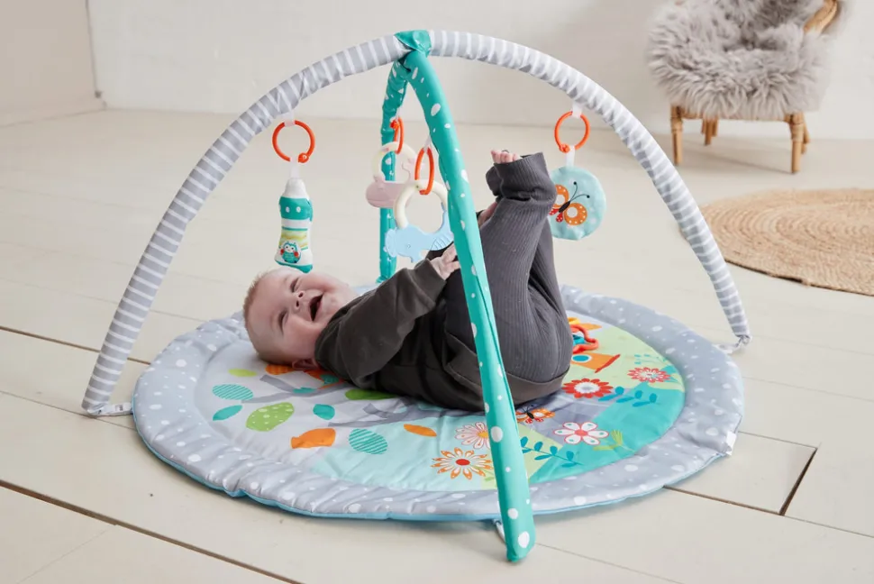 Aktivitetsstativ m. 4 stykker legetøj - Skovtema