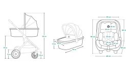 Amber 3i1 duovogn - grey stone