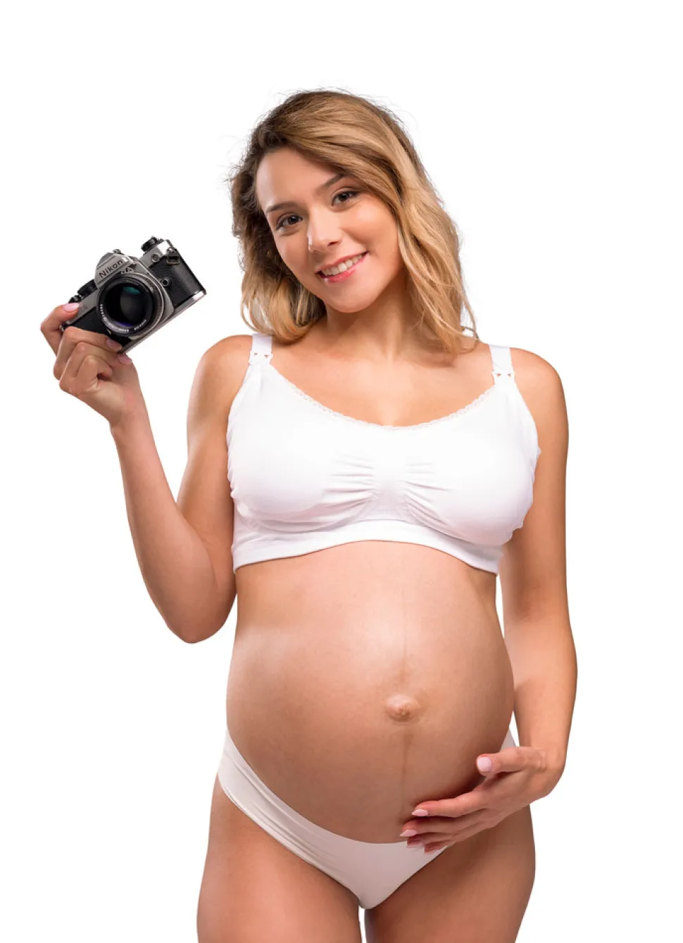 Amme BH Med Gelé Bøjle og Indlæg - Hvid