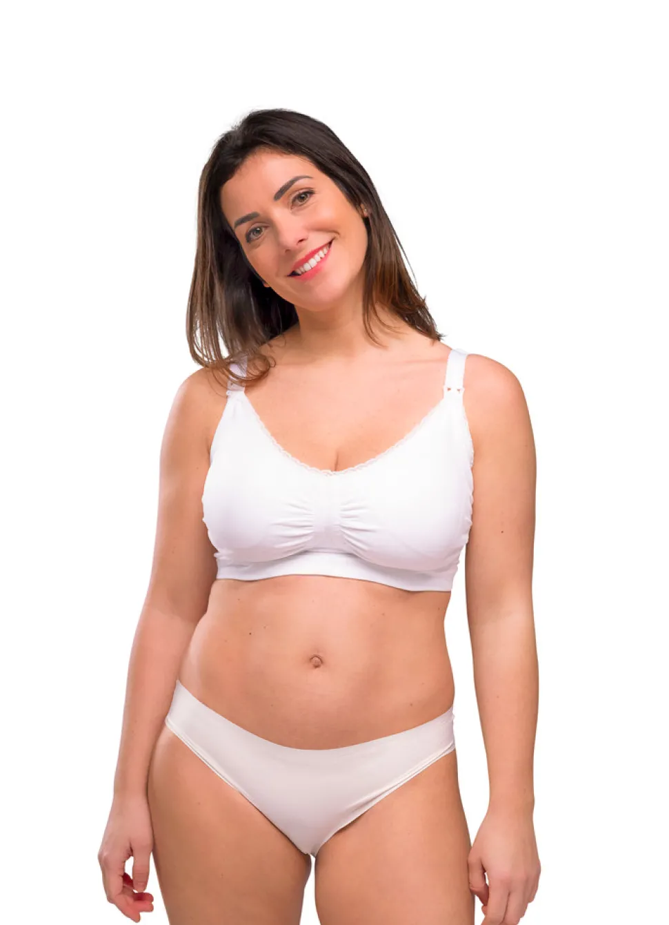 Amme BH Med Gelé Bøjle og Indlæg - Hvid