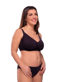 Amme BH Med Gelé Bøjle og Indlæg - Sort
