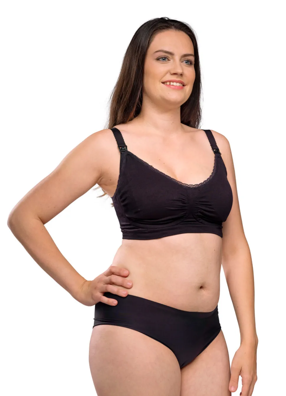 Amme BH Med Gelé Bøjle og Indlæg - Sort