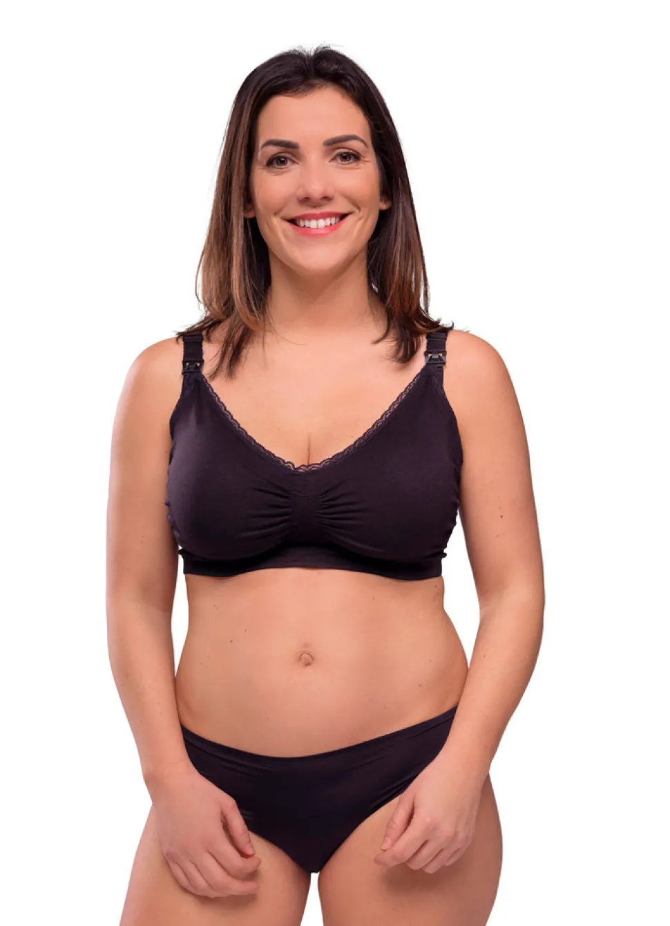 Amme BH Med Gelé Bøjle og Indlæg - Sort