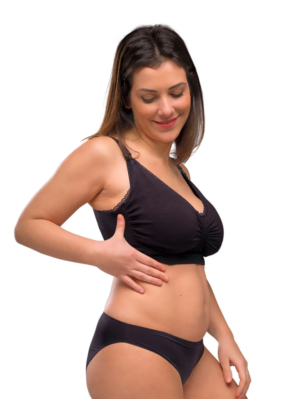 Amme BH Med Gelé Bøjle og Indlæg - Sort