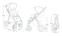 Annet Plus klapvogn - stone caramel