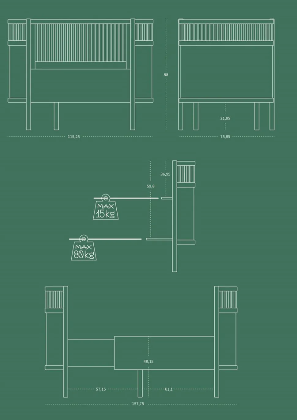 Baby & Jr. seng - mist green - FSC®