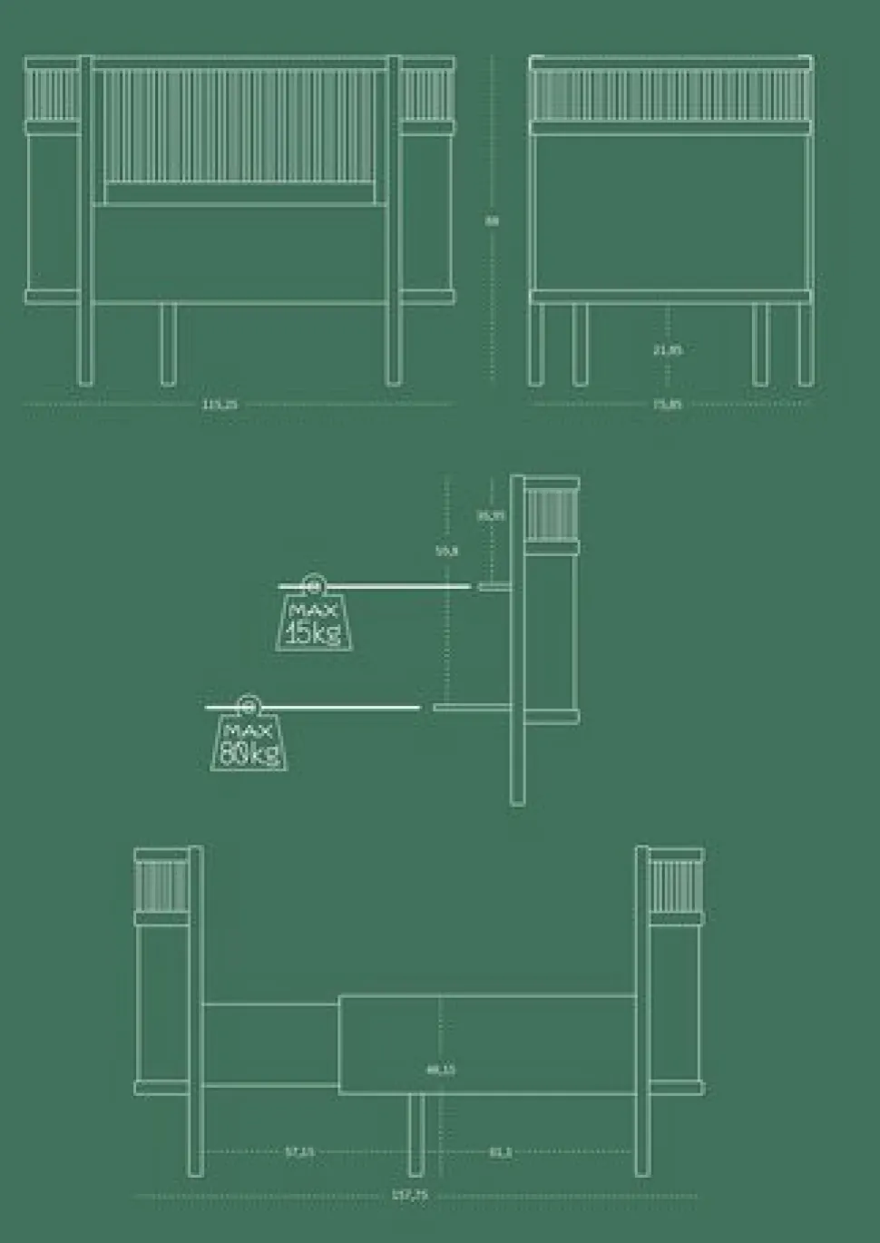 Baby & Jr. seng - stone grey - FSC®