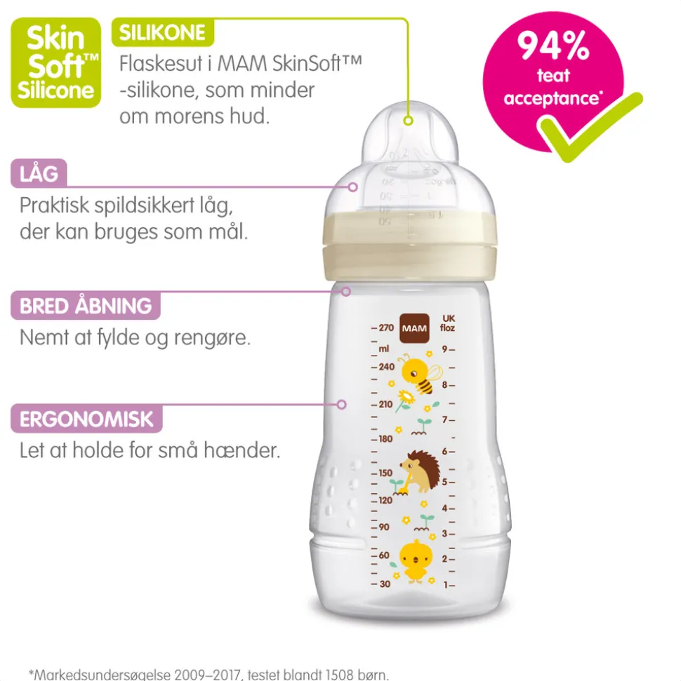 Baby Bottle 270 Ml, 2-Pak