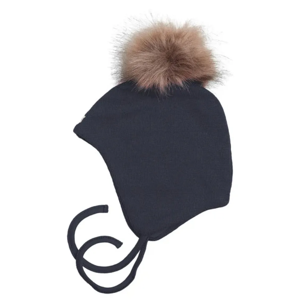 Baby Djævlehue m. Kvast - Classic navy