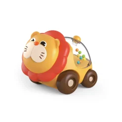 Baby legetøjsbil - løve med konfetti