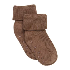 Baby rib sok m. ABS - Sepia