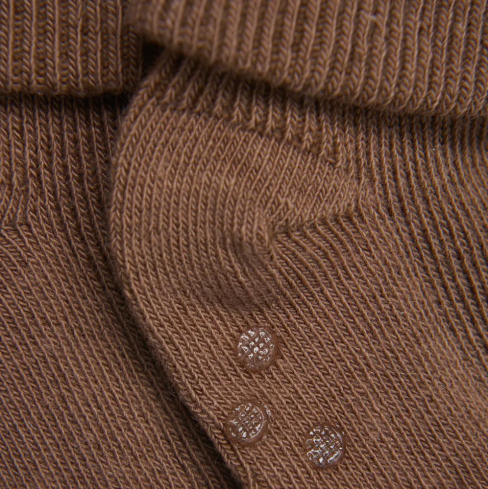 Baby rib sok m. ABS - Sepia