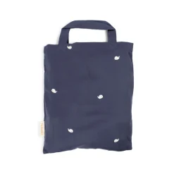 Baby sengetøj - Midnight og broderet Christian hval