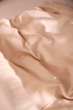 Baby sengetøj - Warm grey med broderet Christian hval