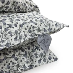 Baby sengetøj, blue olive, beige/blå 100x70