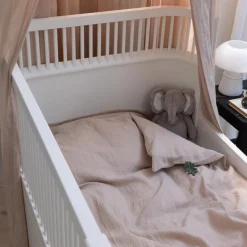 Baby sengetøj musselin - seabreeze beige