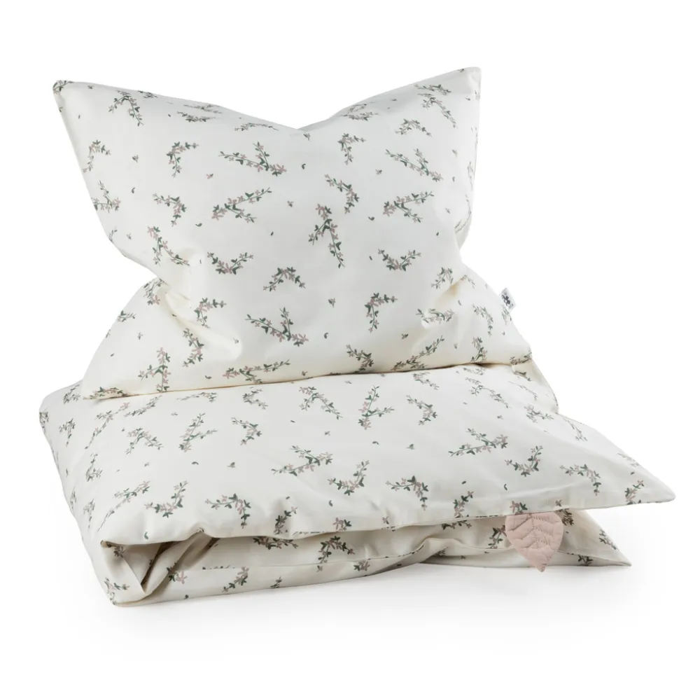 Baby sengetøj, powder blossom, beige 100x70