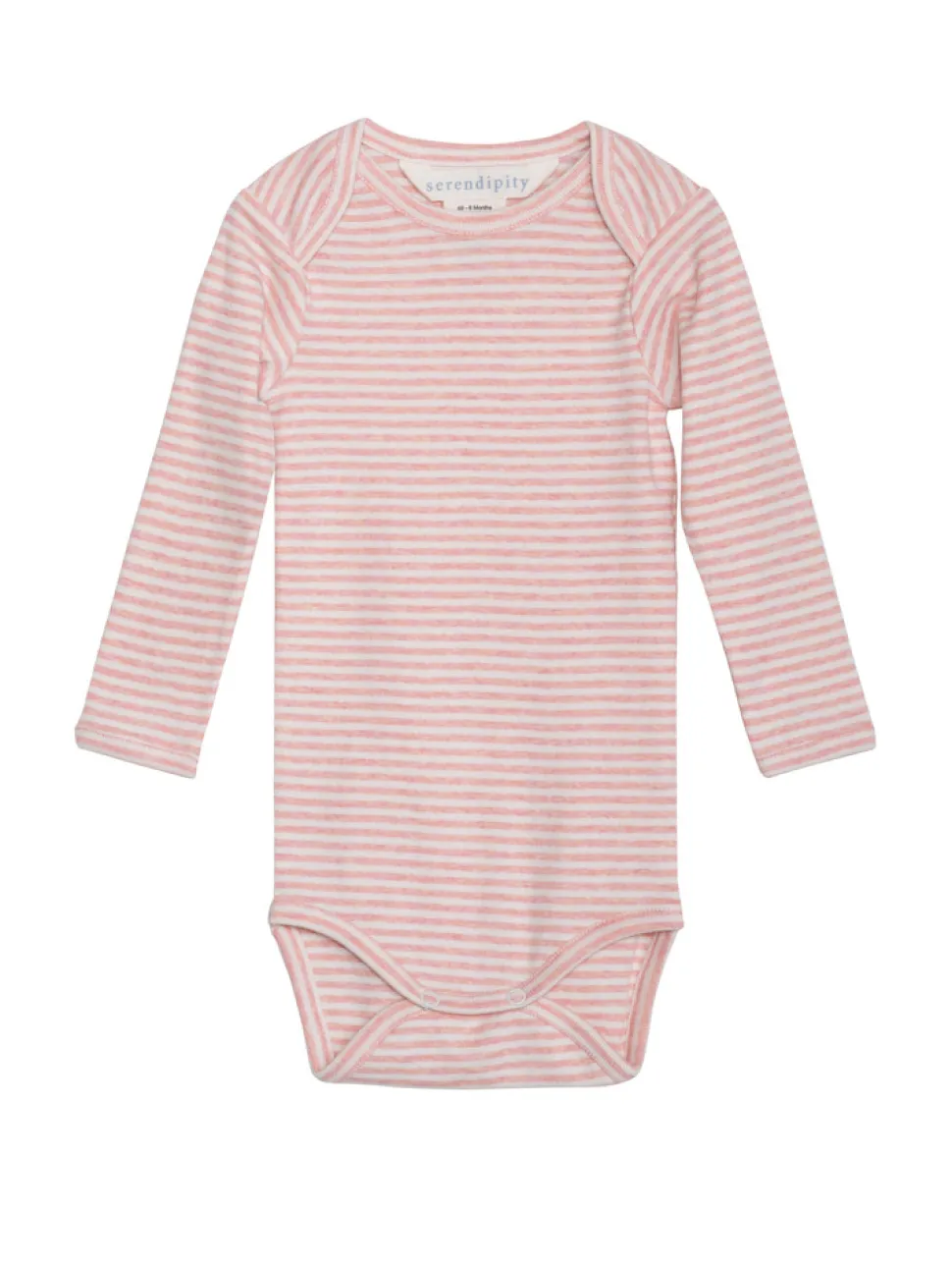 Baby Stribet Body - CORAL/OW