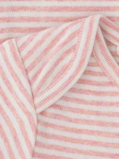 Baby Stribet Body - CORAL/OW