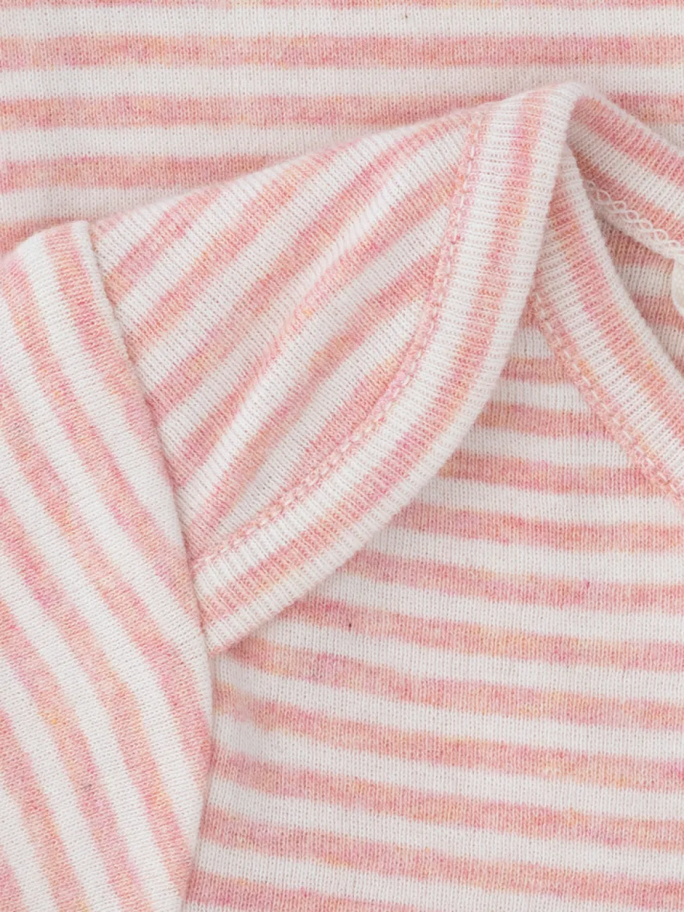 Baby Stribet Body - CORAL/OW