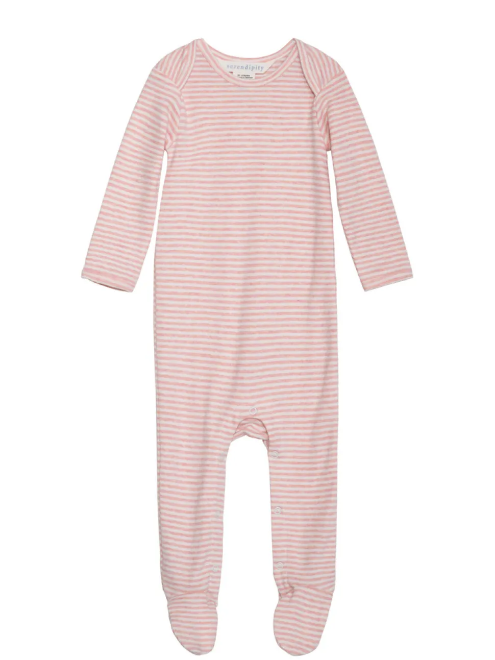 Baby Stribet Dragt - Coral/Offwhite