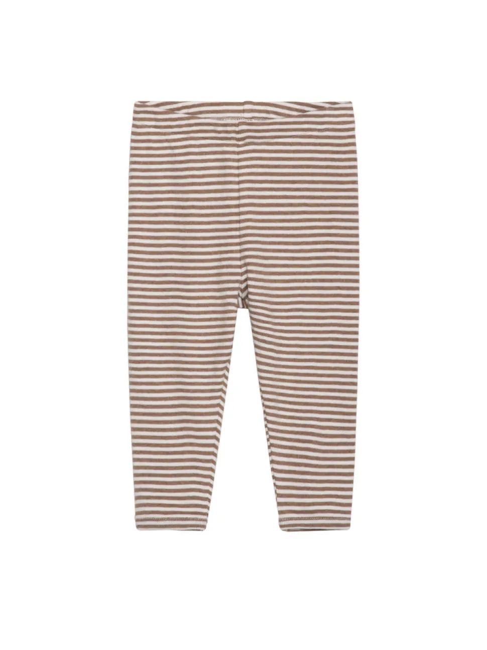 Baby Stribet Leggings - ALMOND/OW
