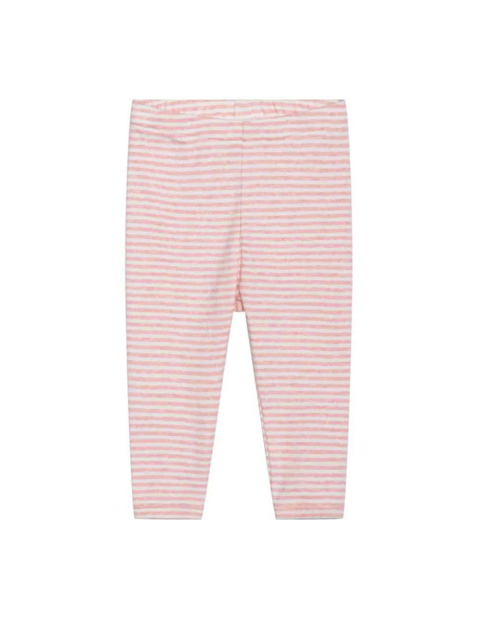 Baby Stribet Leggings - CORAL/OW