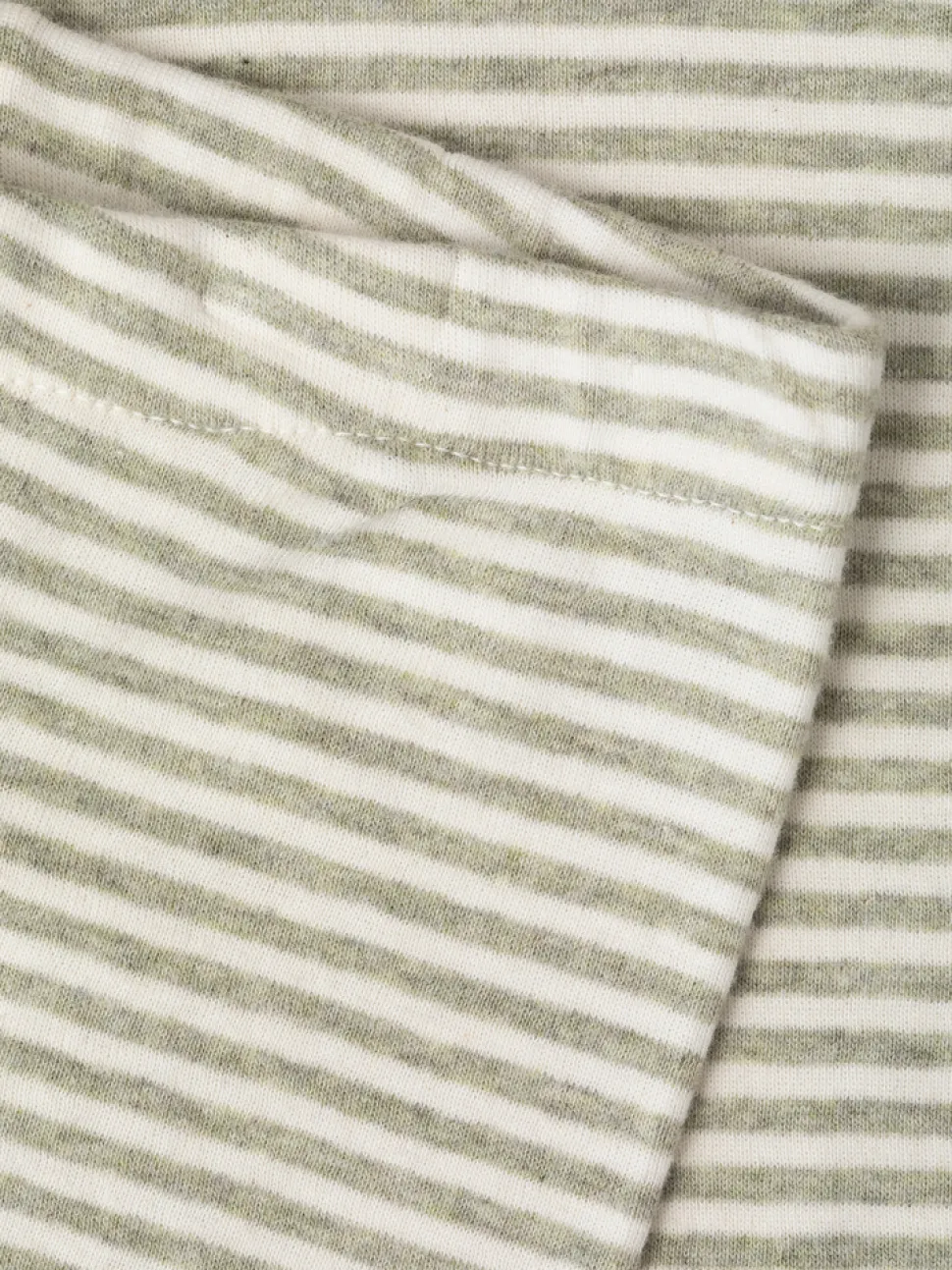 Baby Stribet Leggings - SAGE/ECRU