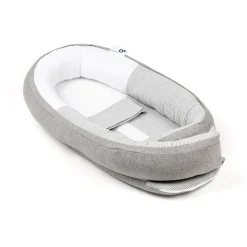 Babynest - stribet grå