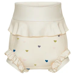 Badeble - Neopren - Frill - Milk - Hearts - MILK