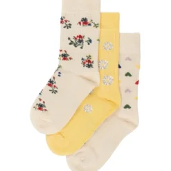 Bamboo strømper 3 pak - FLOWER MIX