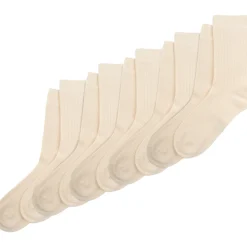 Bamboo strømper 5 pak - OFF WHITE
