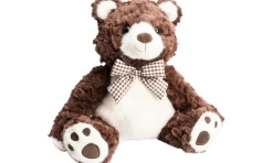 Bamse bjørn med butterfly, 25 cm