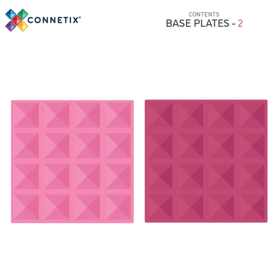 Base Plate-magnetplader 2 stk.-pastel pink & berry