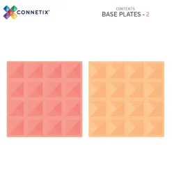 Base Plate-magnetplader 2 stk.patel lemon & peach