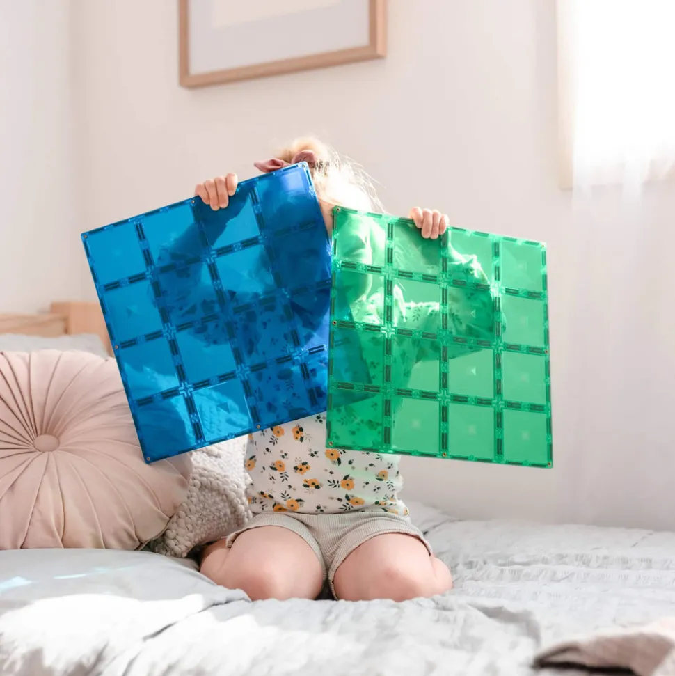 Base Plate-magnetplader 2 stk.rainbow blue & green